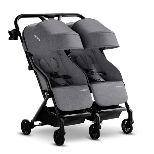 Shop Mompush Lithe Double Stroller, Grey, 2026 at GoodBuy Gear