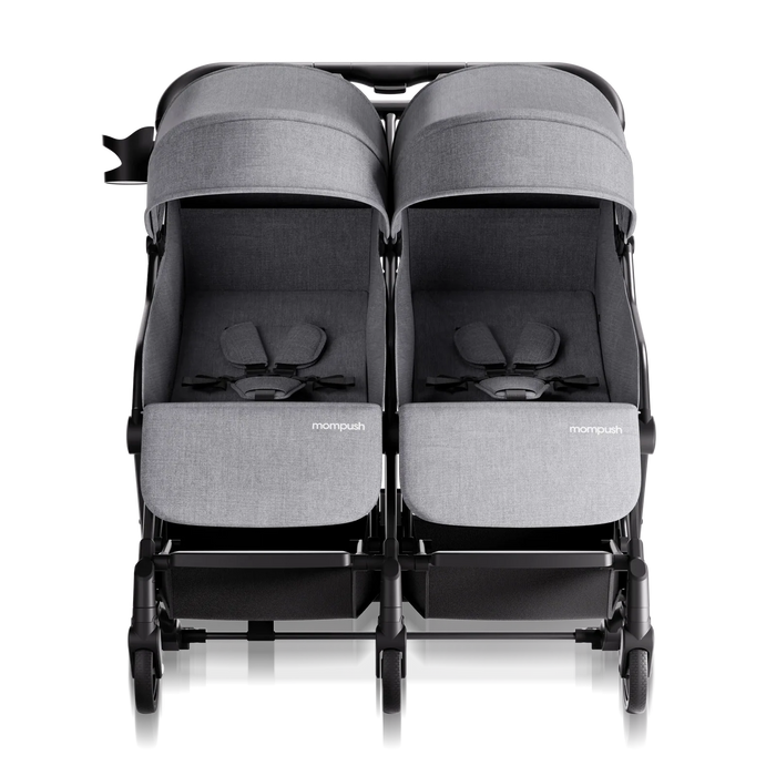 Mompush Lithe Double Stroller, 2026, Grey
