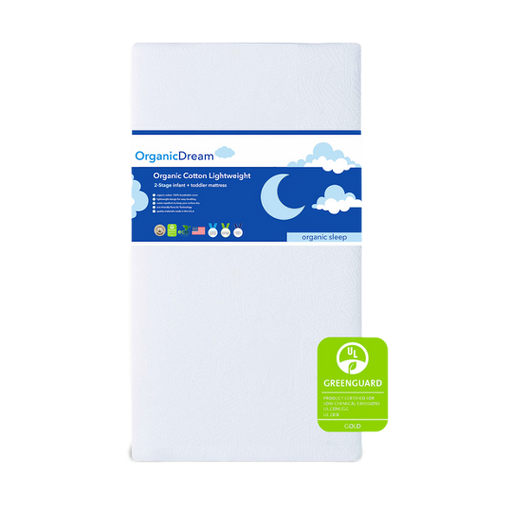 Shop Organic Dream Organic Cotton 2-Stage Lightweight Ultra Crib Mattress, White at GoodBuy Gear