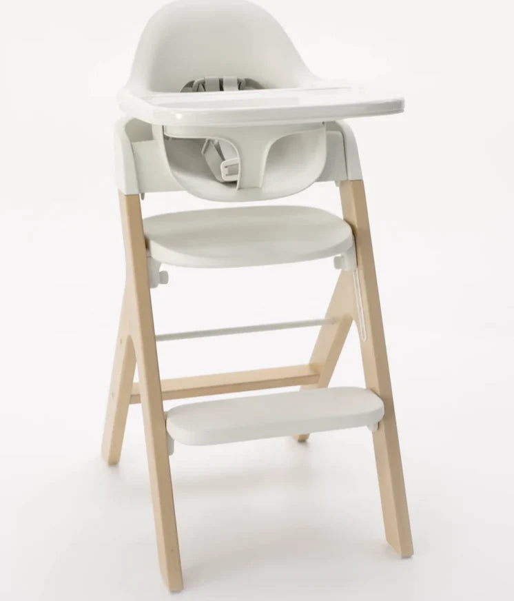 Mockingbird High Chair, 2.0, Natural Beech, White — GoodBuy Gear