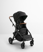 Shop Mockingbird Single to Double 3.0 Stroller, 2025, Charcoal with Penny Leather, Solid Black at GoodBuy Gear