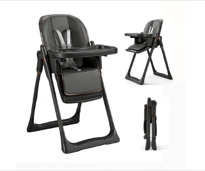 Cochildor Foldable Baby High Chair, Gray