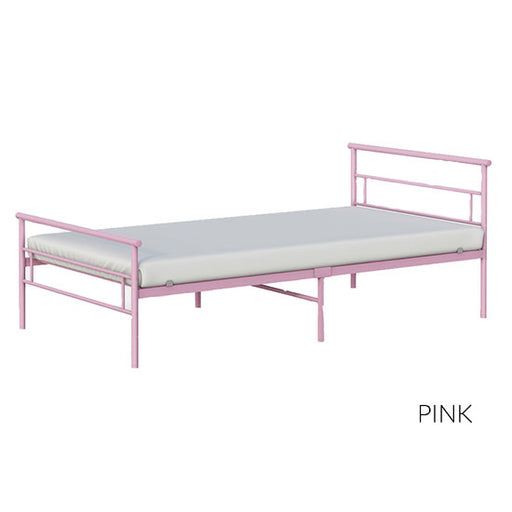 Shop BK Furniture Seattle Metal Twin Bed, Pink at GoodBuy Gear