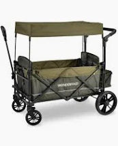 Wonderfold X2 Push + Pull Double Stroller Wagon, Woodland Green