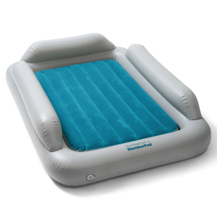 SlumberPod SlumberTot Inflatable Toddler Bed, Gray/Teal