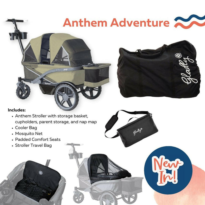 Shop Gladly Family The Adventure Bundle: Anthem Deluxe All-Terrain Stroller Wagon at GoodBuy Gear