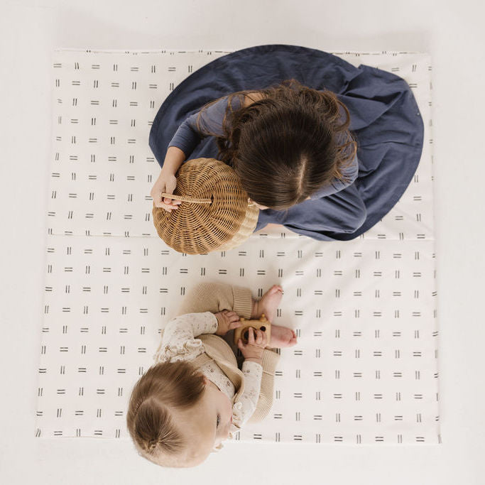 Toki Mats Padded Play Mat, Mudcloth Vegan Leather, Multiple Sizes