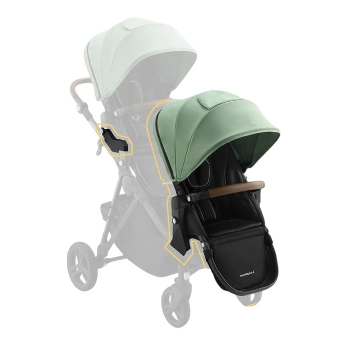 Shop Mockingbird 2nd Seat Kit 3.0, Charcoal with Penny Leather, Sage at GoodBuy Gear