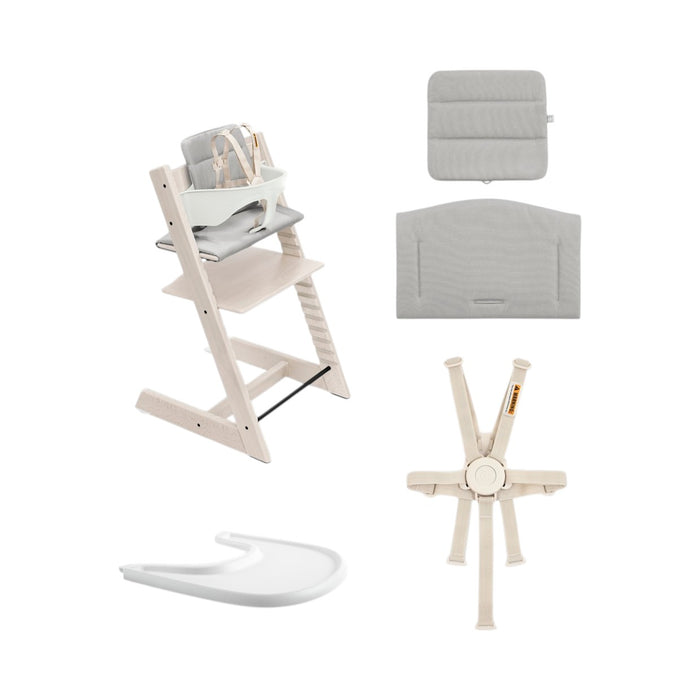 Stokke Tripp Trapp Complete High Chair, Whitewash, White 2.0, Anthracite