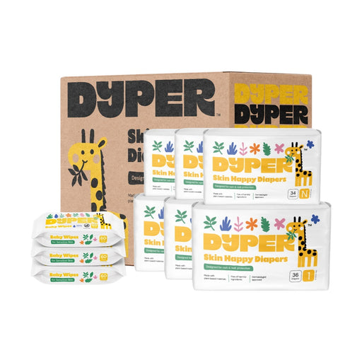 Shop DYPER Newborn Diapers and Wipes Starter Bundle, White at GoodBuy Gear