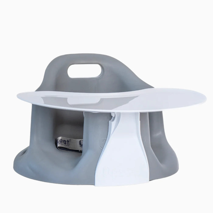 Shop Upseat Baby Floor & Booster Seat with Tray, Grey at GoodBuy Gear