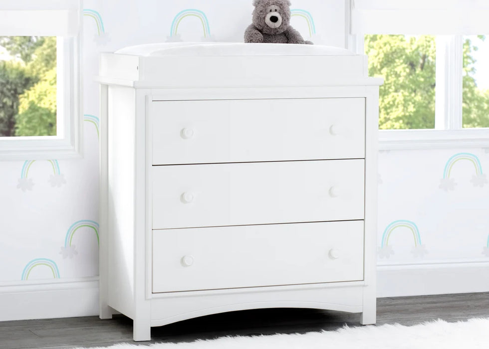 Shop Delta Children 3 Drawer Dresser with changing Top, Moonstruck Grey at GoodBuy Gear