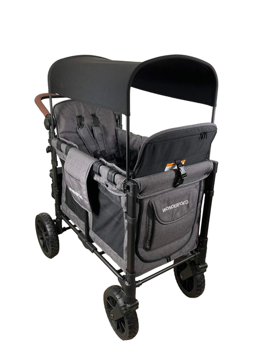 used Wonderfold W2 Luxe Multifunctional Double Stroller Wagon, 2023, Charcoal Gray