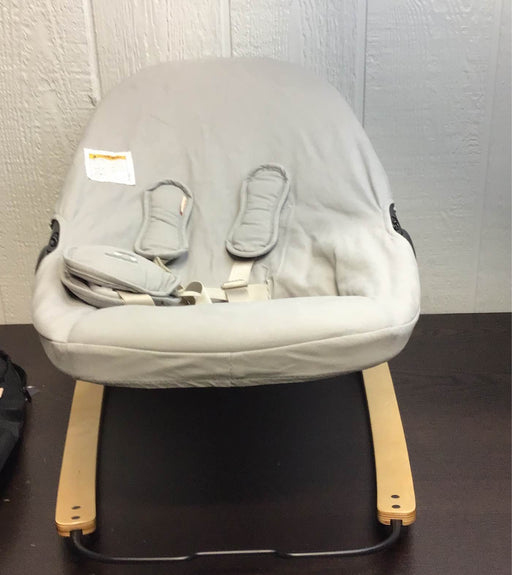 used Bloom Coco Go 3-in-1 Bouncer, Natural Wood, Frost Grey Organic