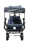 used Wonderfold S4 Push & Pull Premium Utility Folding Wagon with Canopy, Black, CP Model