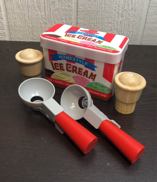 used Melissa & Doug Scoop And Stack Ice Cream Cone Magnetic Pretend Play Set