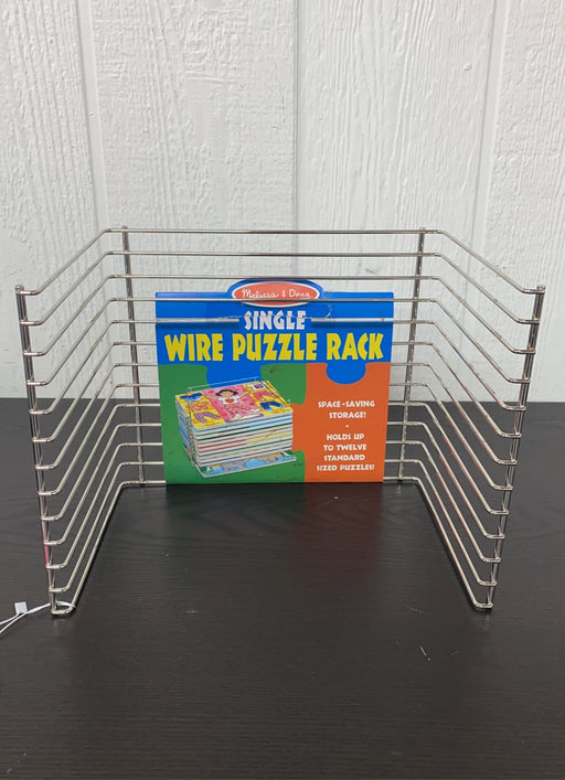 used Melissa & Doug Deluxe Wire Puzzle Storage Rack