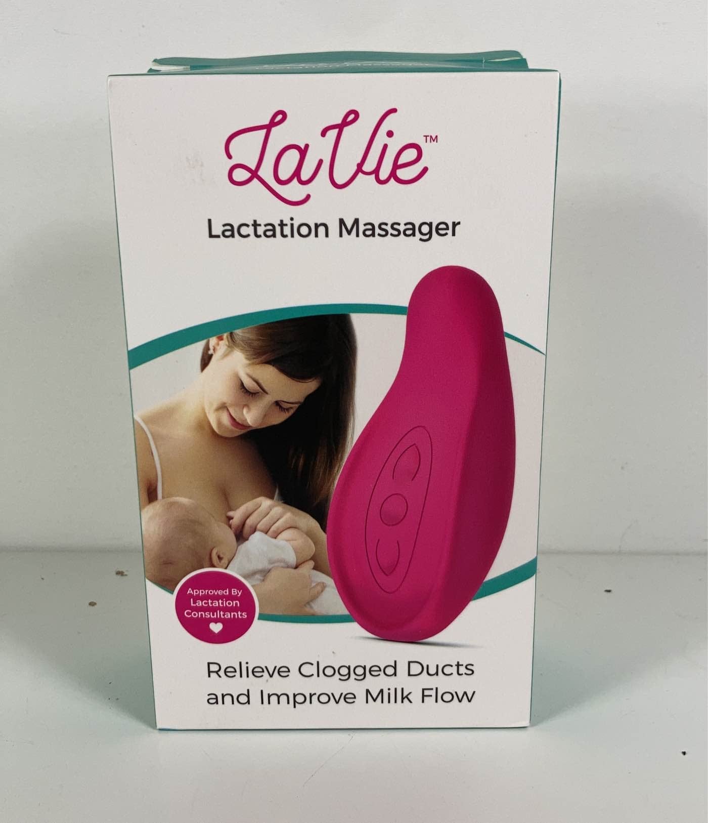 LaVie Lactation Massager for Breastfeeding, Nursing, Pumping, Better Milk  Flow, Reduced Discomfort (Pink)