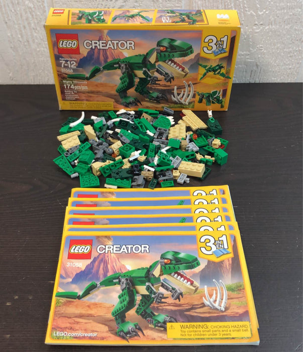 used LEGO Creator 3-in-1 Mighty Dinosaurs (31058)