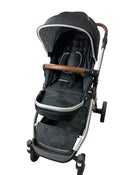 used Mockingbird Single to Double Stroller, 2022, Silver with Penny Leather, Watercolor Drops, Black