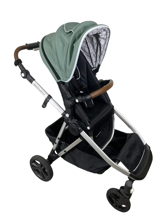 used Mockingbird Single to Double Stroller, 2023, Silver with Penny Leather, Windowpane, Sage