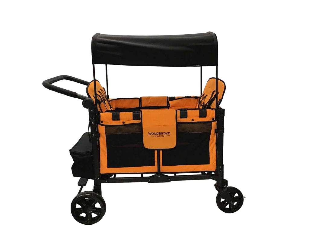 Wonderfold W4 Elite Stroller Wagon, Sunset Orange, 2022