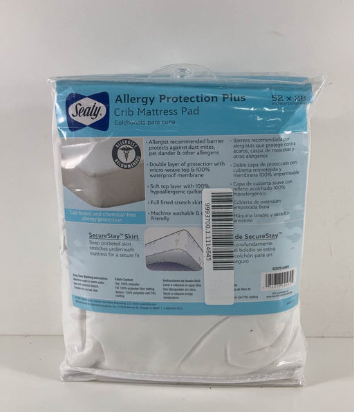 secondhand Sealy Allergy Protection Plus Waterproof Crib Mattress