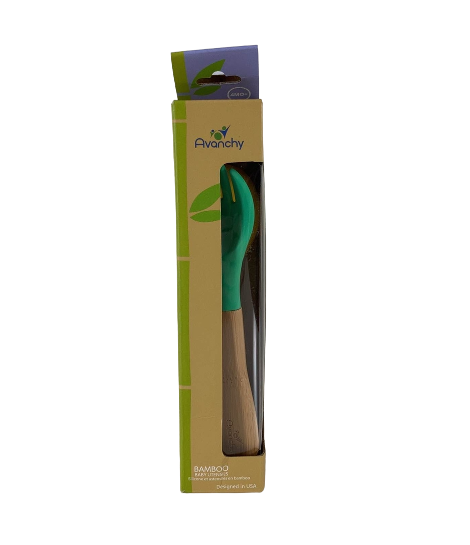 Avanchy - Bamboo Baby Spoons - Green