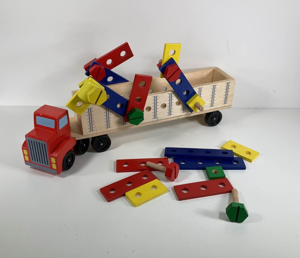 Melissa & Doug Big Rig Building Truck Wooden Play Set