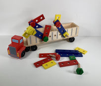 used Melissa & Doug Big Rig Building Truck Wooden Play Set