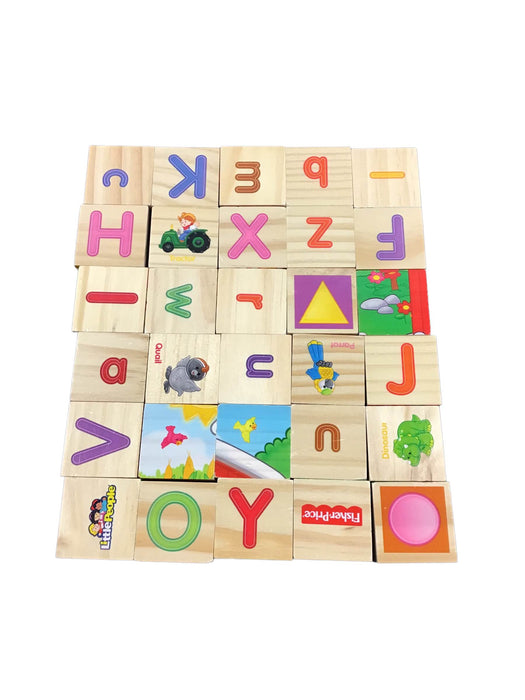 used Fisher Price Little People Stack ‘n Learn Alphabet Blocks