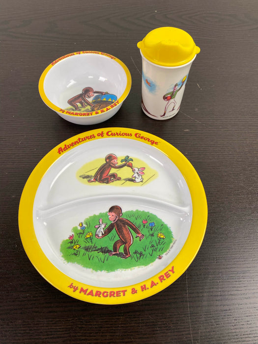used BUNDLE Toddler Dishes, Curious George