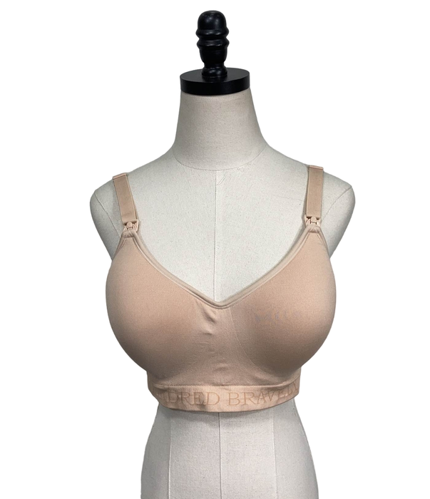 used Kindred Bravely Signature Sublime Contour Nursing & Maternity Bra, Beige, Medium, Busty