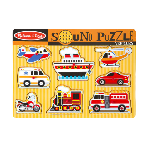 used Melissa & Doug Sound Puzzle, Vehicles
