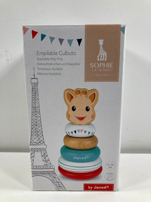used Janod Sophie La Girafe Stackable Rings Roll-Poly