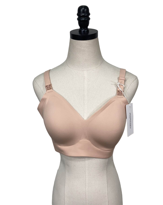 used Momcozy Hands-Free Nursing And Pumping Bra, X-Large, Beige