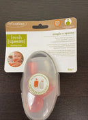 used Infantino Squeeze Pouches, 4 fl oz., 50 count, with “couple of spoons”