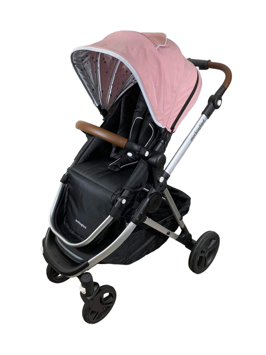 secondhand Mockingbird Single Stroller, 2023, Bloom, Watercolor Drops, Silver With Penny Leather