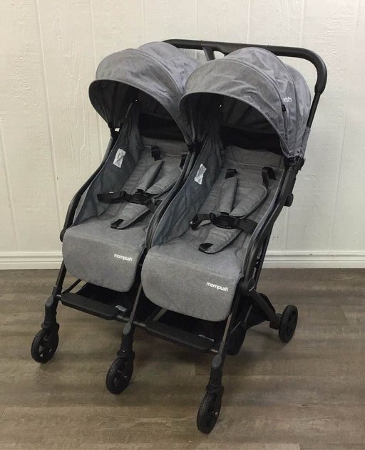 used Mompush Lithe Double Stroller, 2021, Grey