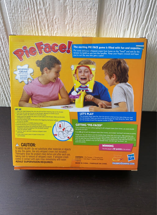 secondhand Hasbro Pie In The Face Game