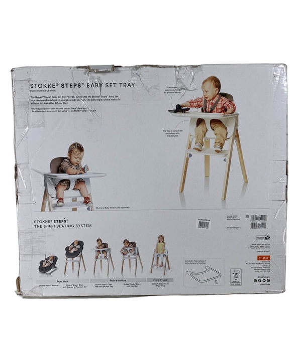 secondhand Stokke Steps Baby Set Tray, White