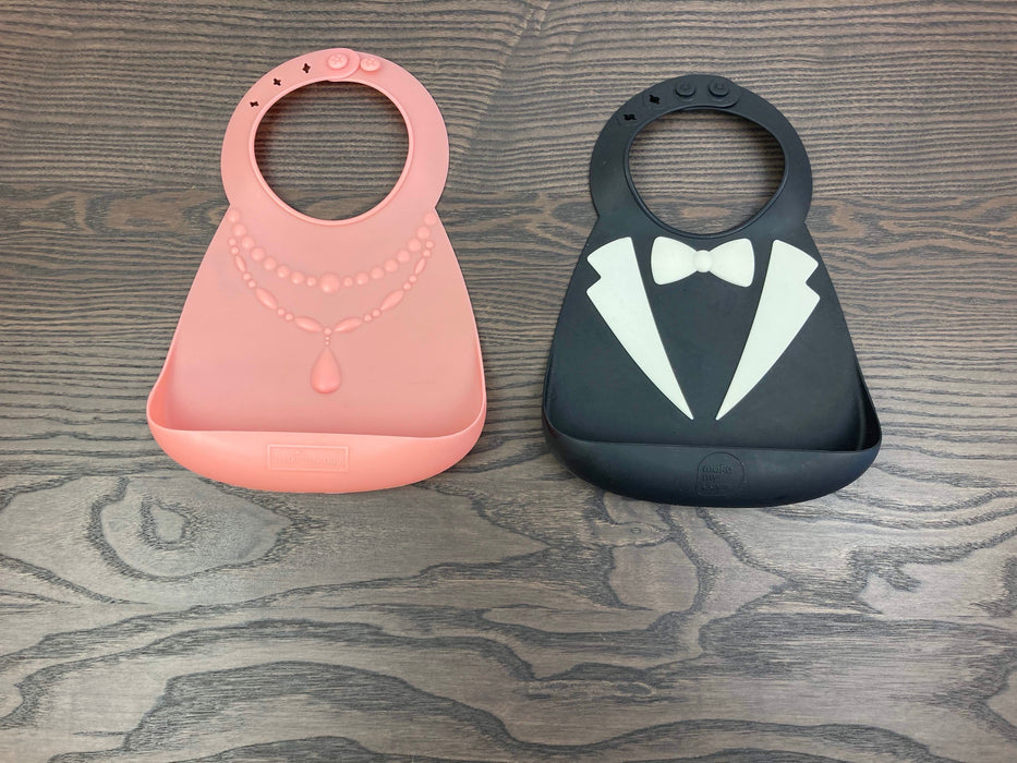 used Make My Day, 2 Pack Silicone Bibs