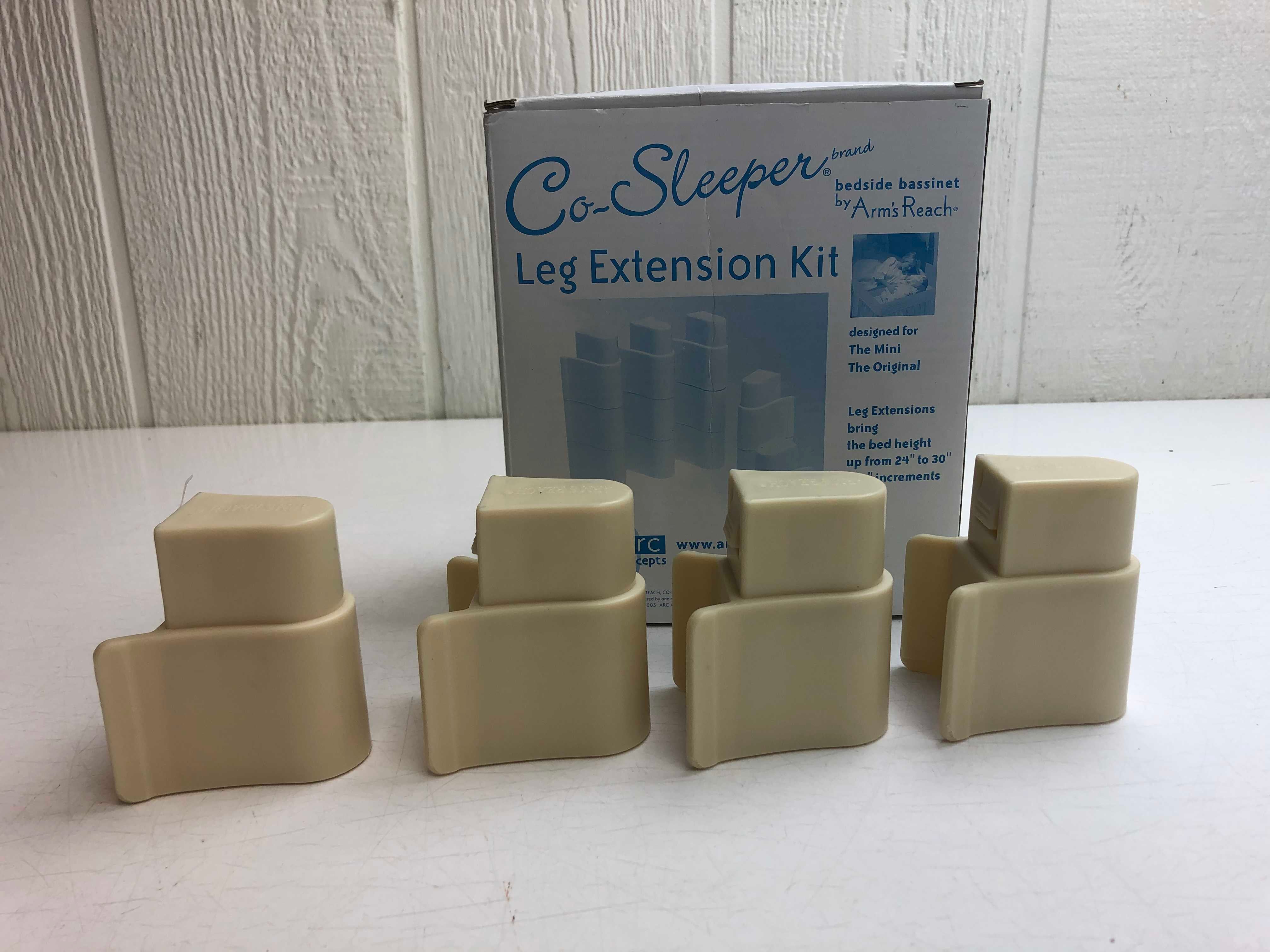 Co sleeper clearance leg extension kit