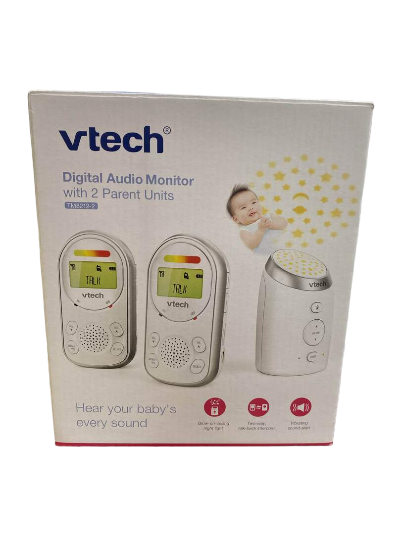 VTech 2 Parent Digital Audio Monitor with Ceiling Night Light - TM8212 ...
