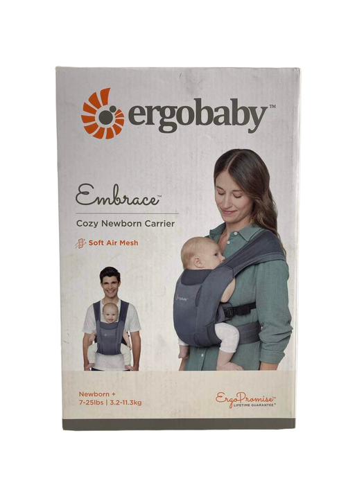 used Ergobaby Embrace Baby Carrier, Wash Black/Mesh