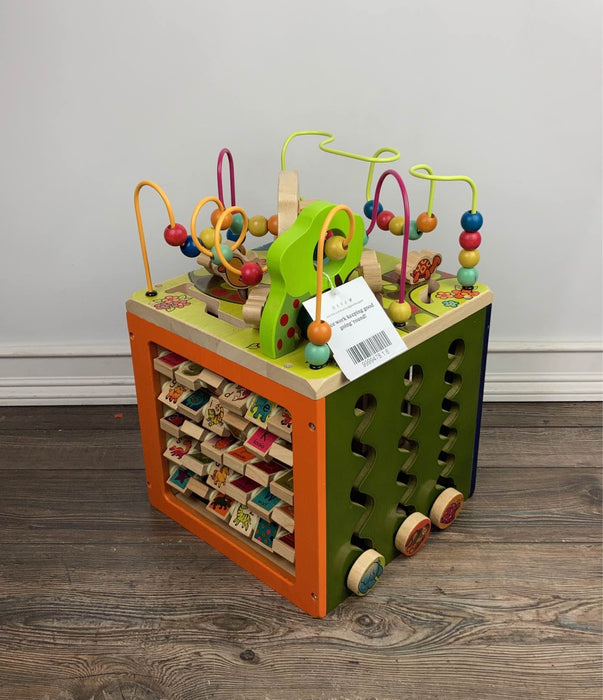 secondhand B. toys Zany Zoo Wooden Activity Cube