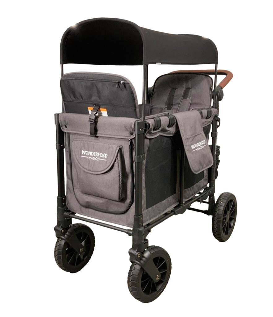 Wonderfold W2 Luxe Multifunctional Double Stroller Wagon, Charcoal Gra