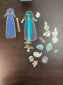 secondhand Disney Frozen Elsa Wooden Magnetic Doll Dress-Up Kit