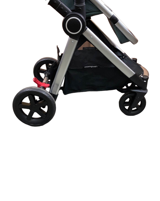 secondhand Mompush Ultimate 2 Baby Stroller, 2022, Sage with Silver Frame