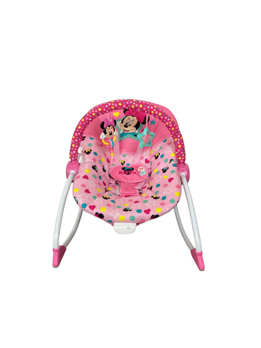 secondhand Bright Starts Vibrating Bouncer, minnie mouse